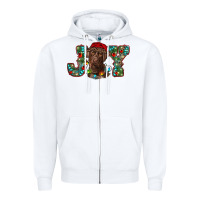 White labrador retriever christmas joy Zipper Hoodie - RanaPortraitStore