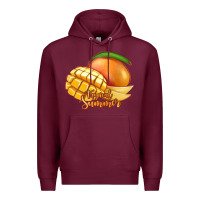 Burgundy Mango Tropical Summer Premium Hoodie - Jasminsmagicworld