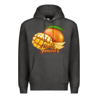 Charcoal Heather Mango Tropical Summer Premium Hoodie - Jasminsmagicworld