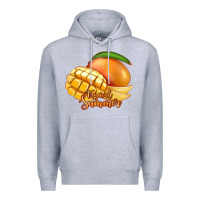 Heather Grey Mango Tropical Summer Premium Hoodie - Jasminsmagicworld