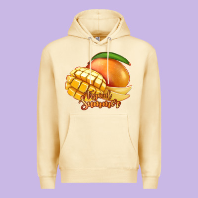 Mango Tropical Summer Premium Hoodie Designed By Jasminsmagicworld