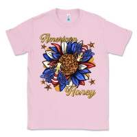 Bubblegum Pink American honey with bee Classic Tee - texasbilliewilder