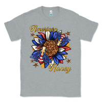 Heather Grey American honey with bee Classic Tee - texasbilliewilder