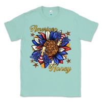 Seafoam American honey with bee Classic Tee - texasbilliewilder