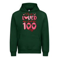 Forest Green i have loved my students 100 days Urban Hoodie - MaliasSmallBusiness