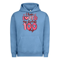 Pigment Pebble Blue i have loved my students 100 days Urban Hoodie - MaliasSmallBusiness
