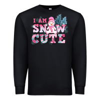 Black i am snow cute Premium Sweatshirt - AdoDesignShop