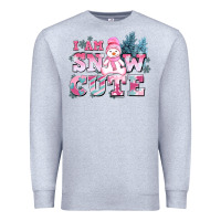 Heather Grey i am snow cute Premium Sweatshirt - AdoDesignShop