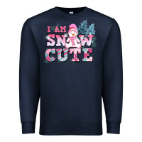 Navy i am snow cute Premium Sweatshirt - AdoDesignShop