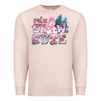 Pale Pink i am snow cute Premium Sweatshirt - AdoDesignShop