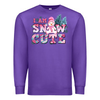 Purple i am snow cute Premium Sweatshirt - AdoDesignShop
