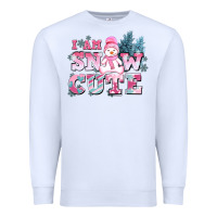 White i am snow cute Premium Sweatshirt - AdoDesignShop