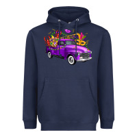 Navy mardi gras truck king's cake Heavyweight Hoodie - FaDigitalArtStudio