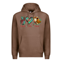 Chestnut Peace Love Cows Premium Hoodie - Jasminsmagicworld