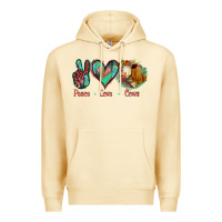 Pina Colada Peace Love Cows Premium Hoodie - Jasminsmagicworld