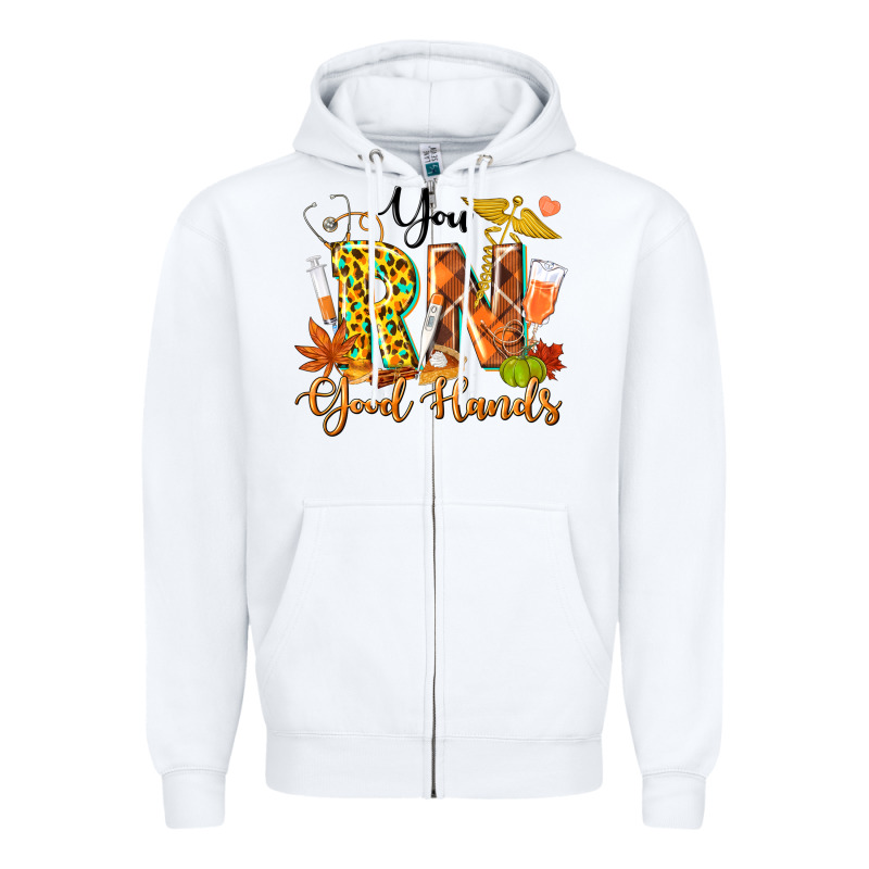 You Rn Good Hands Fall Zipper Hoodie by texasbilliewilder | Teevron