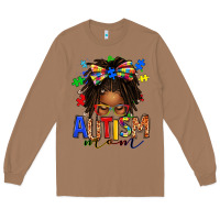 Toasted Coconut autism mom afro locs messy bun Long Sleeve Tee - texasbilliewilder
