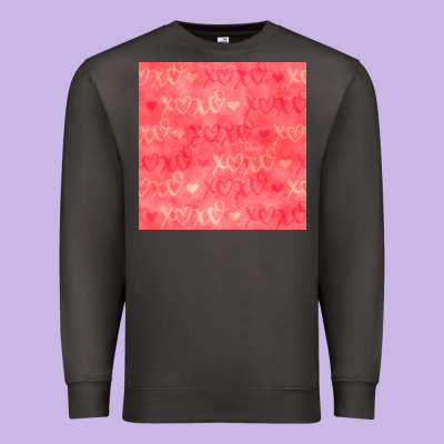 Valentines Day Xoxo Seamless Pattern Premium Sweatshirt Designed By Bundleandbundleshop