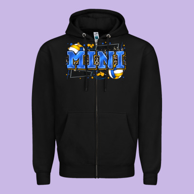 Mini Volleyball Zipper Hoodie Designed By Zillion Design Studio