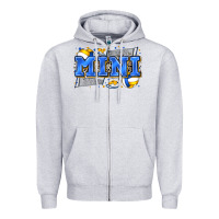 Heather Grey mini volleyball Zipper Hoodie - Zillion Design Studio