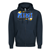 Navy mini volleyball Zipper Hoodie - Zillion Design Studio