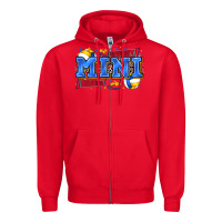 Red mini volleyball Zipper Hoodie - Zillion Design Studio