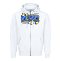 White mini volleyball Zipper Hoodie - Zillion Design Studio