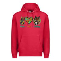 Cardinal Peace Love Donkeys Premium Hoodie - Jasminsmagicworld