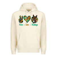 Sandshell Peace Love Donkeys Premium Hoodie - Jasminsmagicworld