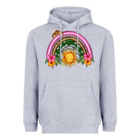 Heather Grey summer sun rainbow Heavyweight Hoodie - HRA Design Shop
