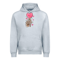 Heather Grey skeleton hand with sugar valentines day Urban Hoodie - MaliasSmallBusiness