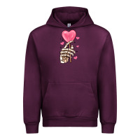 Mauve Wine skeleton hand with sugar valentines day Urban Hoodie - MaliasSmallBusiness