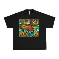 Black western horse sunflowers Urban Heavy Tee - Artiststas