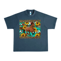 Midnight Navy western horse sunflowers Urban Heavy Tee - Artiststas