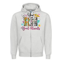 Dove Grey you rn good hands Zipper Hoodie - texasbilliewilder