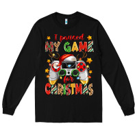 Black i paused my game for christmas Long Sleeve Tee - Zillion Design Studio