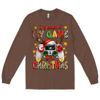 Chestnut i paused my game for christmas Long Sleeve Tee - Zillion Design Studio