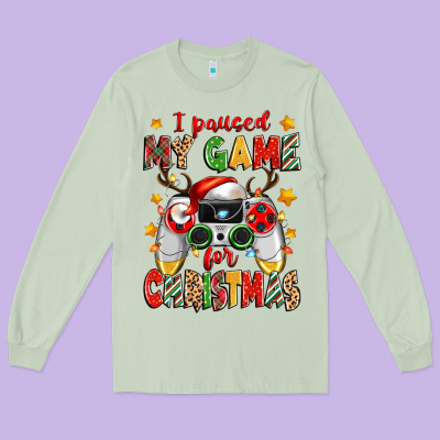 Long Sleeve Tee i paused my game for christmas