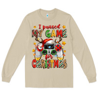 Mushroom i paused my game for christmas Long Sleeve Tee - Zillion Design Studio