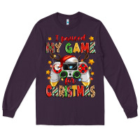 Plum i paused my game for christmas Long Sleeve Tee - Zillion Design Studio