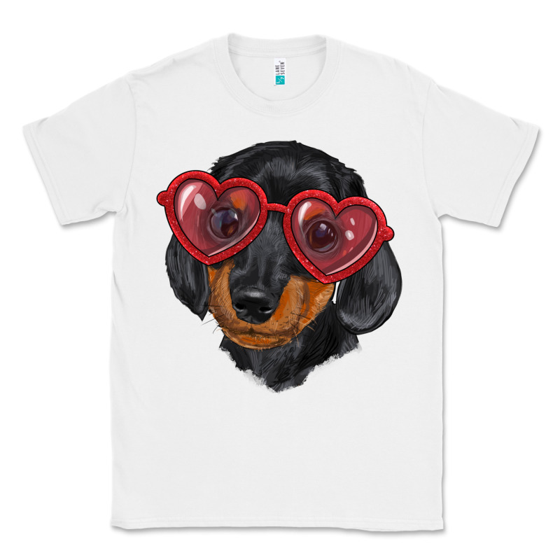 Dachshund With Love Glasses Classic Tee by RanaPortraitStore | Teevron
