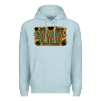 Blue Mist Sunflower Leopard Mama Tried Premium Hoodie - Jasminsmagicworld