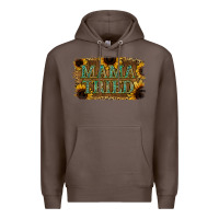 Coffee Sunflower Leopard Mama Tried Premium Hoodie - Jasminsmagicworld