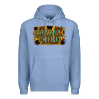 Colony Blue Sunflower Leopard Mama Tried Premium Hoodie - Jasminsmagicworld