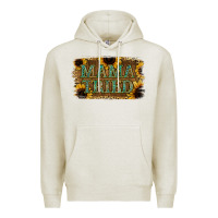 Oatmeal Heather Sunflower Leopard Mama Tried Premium Hoodie - Jasminsmagicworld