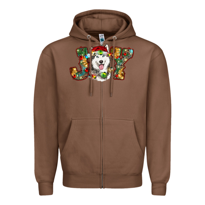 Husky Christmas Joy Zipper Hoodie by RanaPortraitStore | Teevron