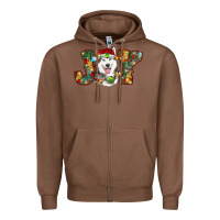Chestnut husky christmas joy Zipper Hoodie - RanaPortraitStore