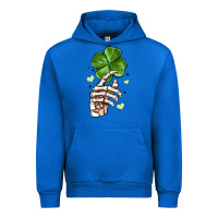 Cobalt skeleton hand with shamrock st patrick s day Urban Hoodie - MaliasSmallBusiness