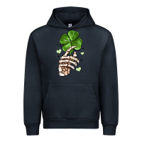 Navy skeleton hand with shamrock st patrick s day Urban Hoodie - MaliasSmallBusiness
