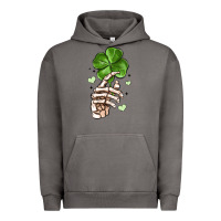 Skeleton Hand With Shamrock St Patrick S Day Urban Hoodie | Teevron